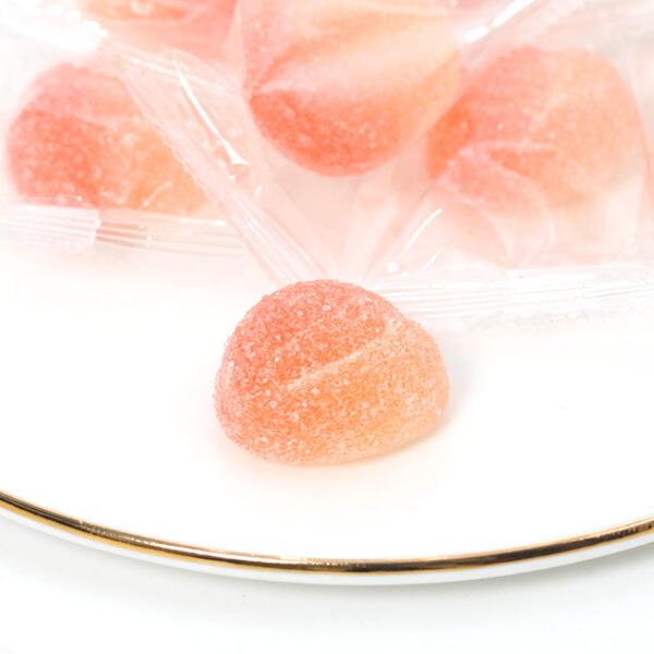 Peach Gummy, Fruit Gummy Fashion Snacks, Popular Snacks, Sweet,Soft gummy,Food Production