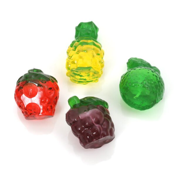 Fruit Filling Gummies, Pineapple Gummies, Grape gummies, Lime gummies, Strawberry gummies, sweet, soft candy, food production